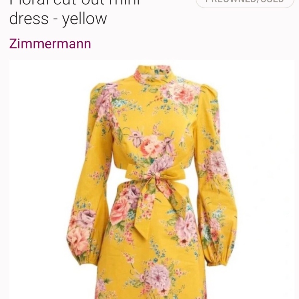 Yellow floral Zimmermann dress, Never worn 💙 - Picture 2 of 9